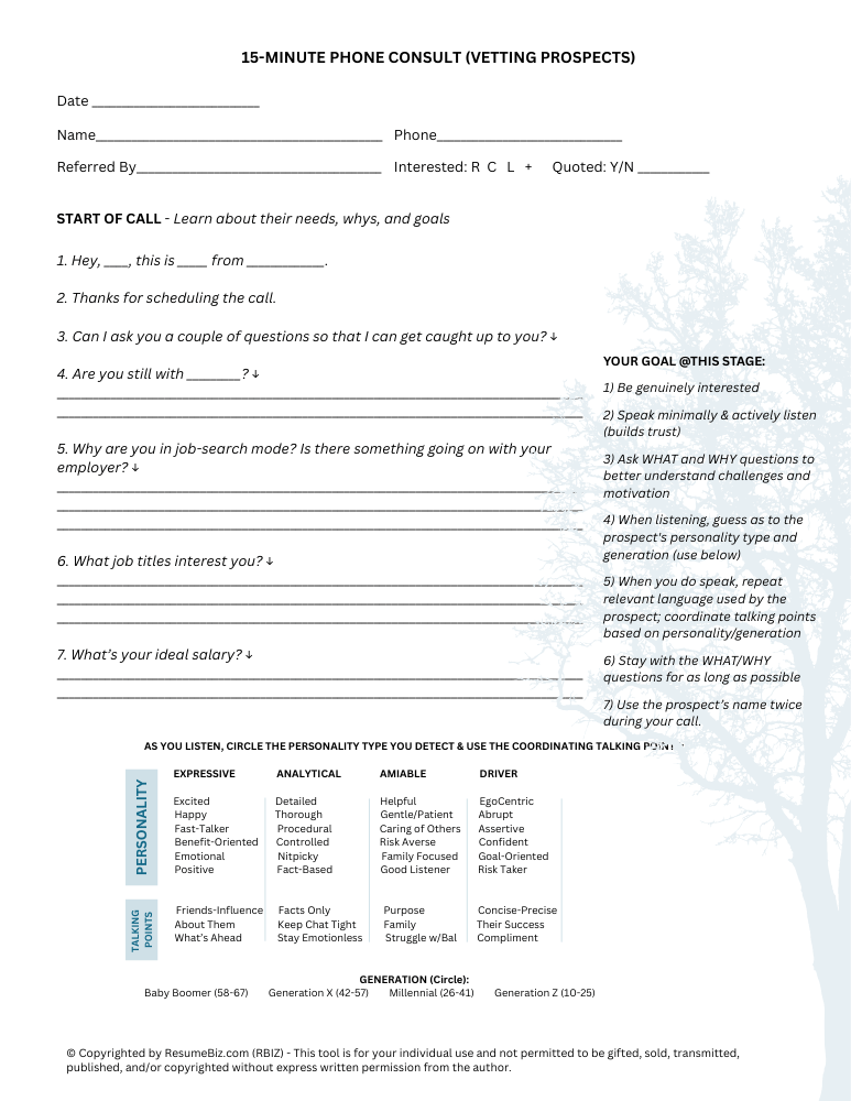 15-Minute Consult-Vetting Prospects
