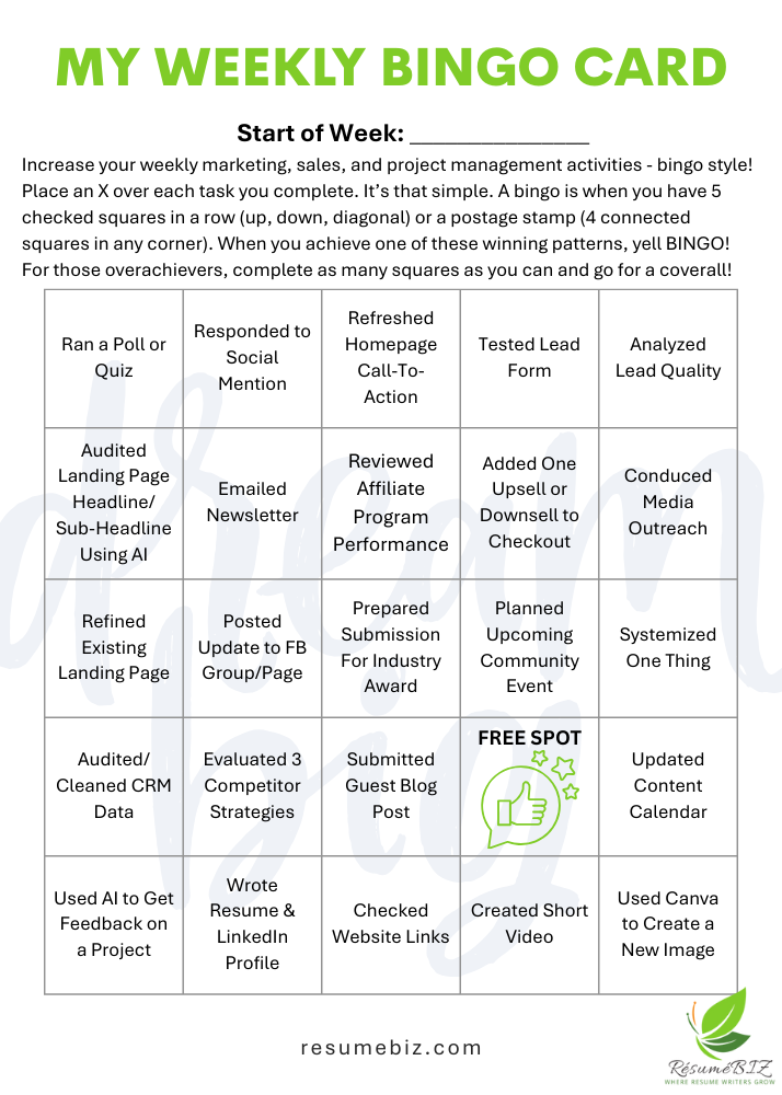 Bingo Board #2