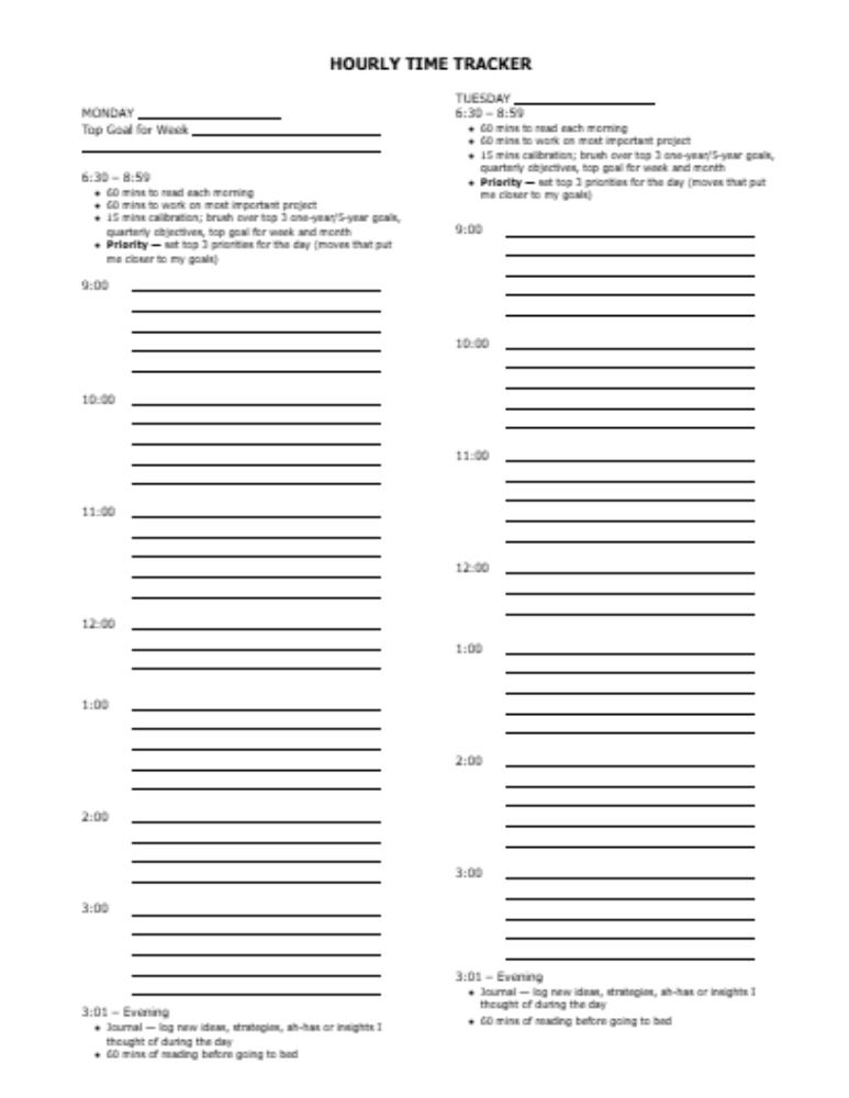 Hourly Time Tracker